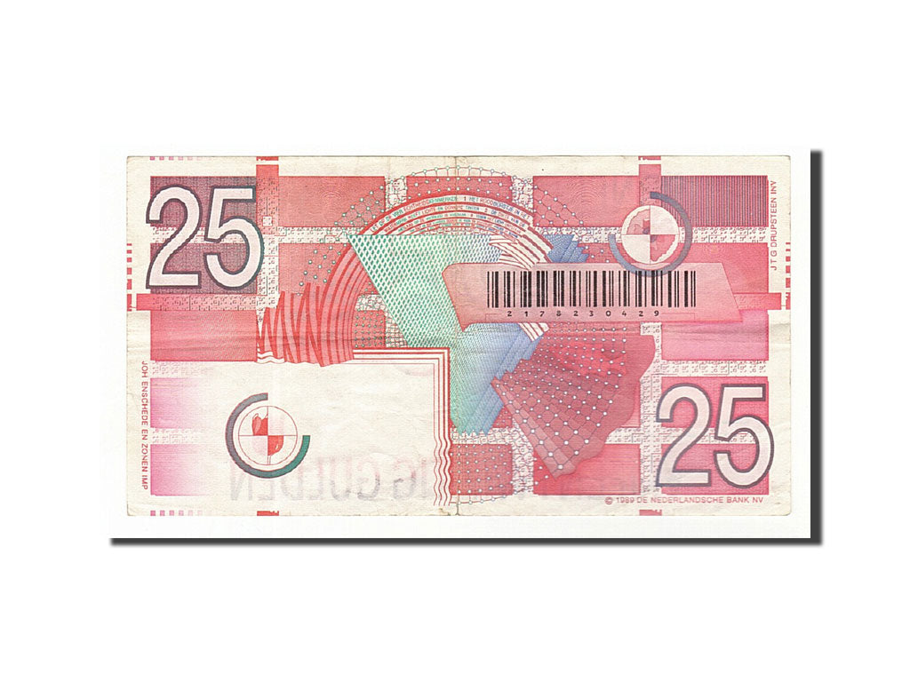 Netherlands, 25 Gulden, 1989, KM #100, 1989-04-05, EF(40-45), 2178230429
