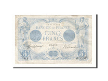 France, 5 Francs, 5 F 1912-1917 ''Bleu'', 1916, KM #70, 1916-12-22, EF(40-45),..
