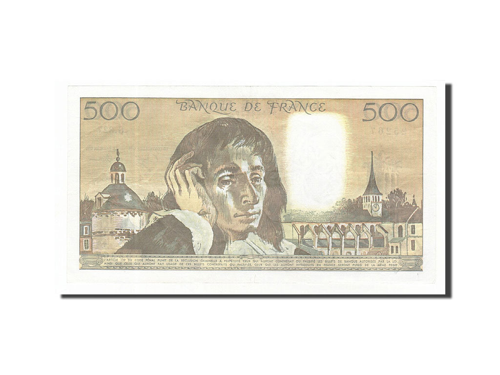 Banknote, France, 500 Francs, 500 F 1968-1993 ''Pascal'', 1990, 1990-09-06
