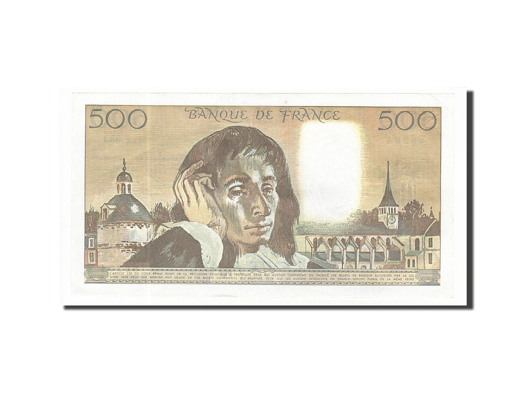 Banknote, France, 500 Francs, 500 F 1968-1993 ''Pascal'', 1991, 1991-01-03