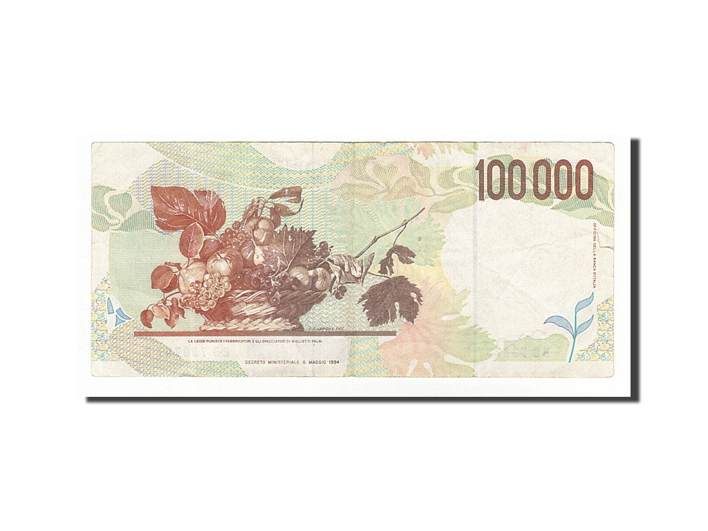 Italy, 100,000 Lire, 1994, KM #117a, 1994-05-06, VF(20-25), BB739767R