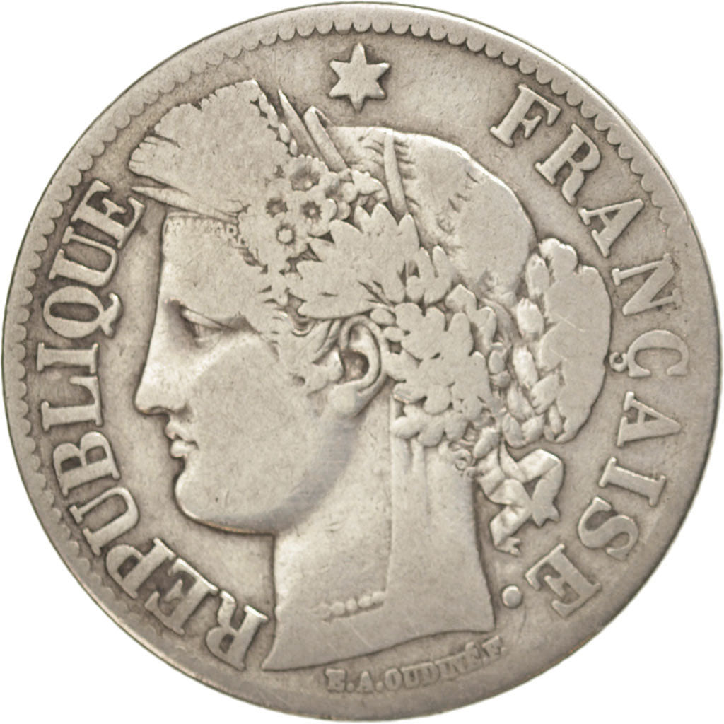 Francia, Cérès, 2 Francs, 1870, Paris, B+, Argento, KM:817.1, Gadoury:530