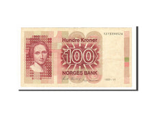 Banknot, Norwegia, 100 Kroner, 1993, EF(40-45)