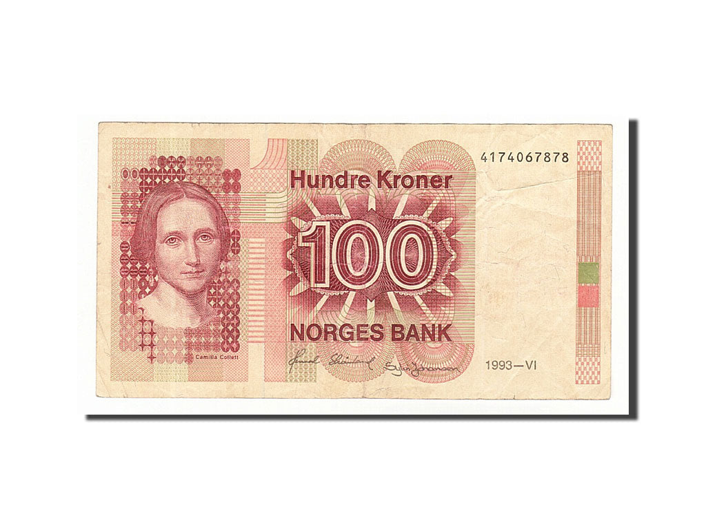 Norway, 100 Kroner, 1993, KM #43d, VF(30-35), 4174067878