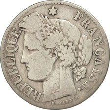 Munten, Frankrijk, Cérès, 2 Francs, 1871, Paris, ZG+, Zilver, KM:817.1