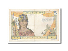 French Indo-China, 5 Piastres, 1936, KM #55b, VF(20-25), T.654
