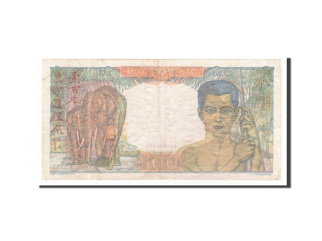 French Indo-China, 100 Piastres, 1949, KM #82b, EF(40-45), J.2393