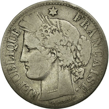 Moneta, Francia, Cérès, 2 Francs, 1871, Bordeaux, B+, Argento, KM:817.2