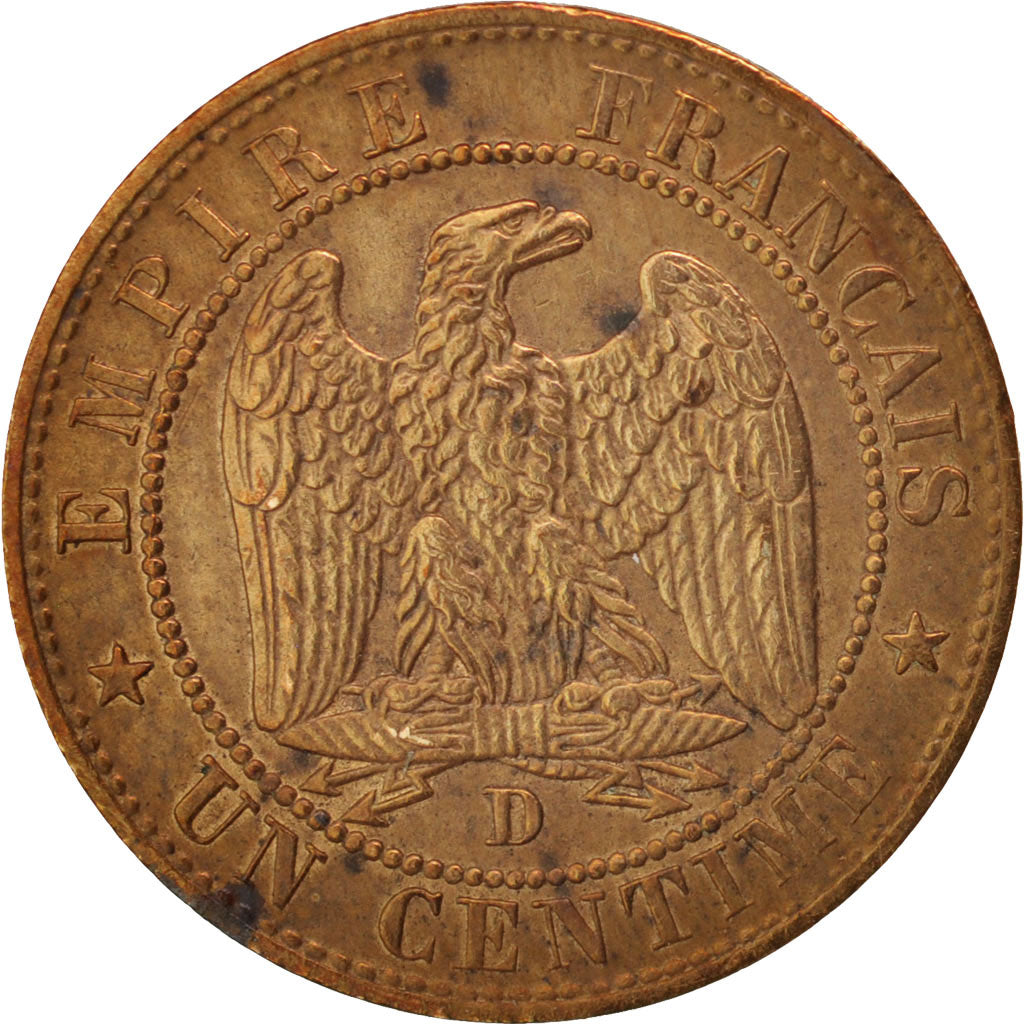 Moneta, Francia, Napoleon III, Napoléon III, Centime, 1853, Lyon, BB, Bronzo