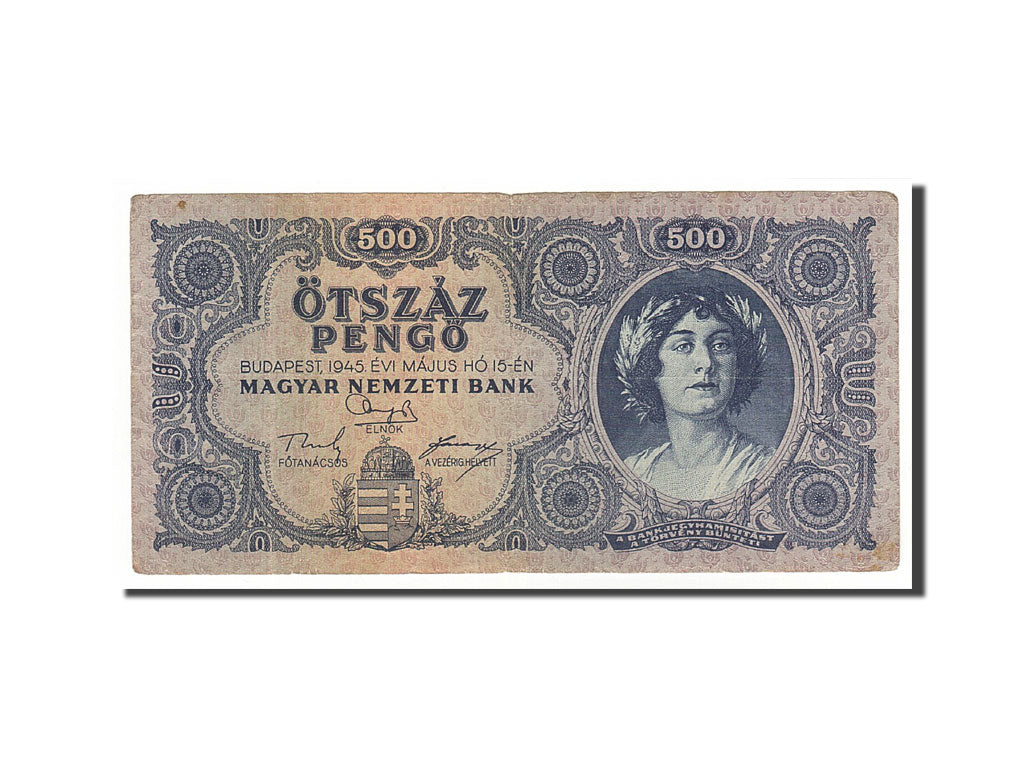 Banknote, Hungary, 500 Pengö, 1945, 1946-05-15, EF(40-45)
