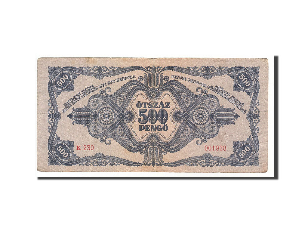 Banknote, Hungary, 500 Pengö, 1945, 1946-05-15, EF(40-45)