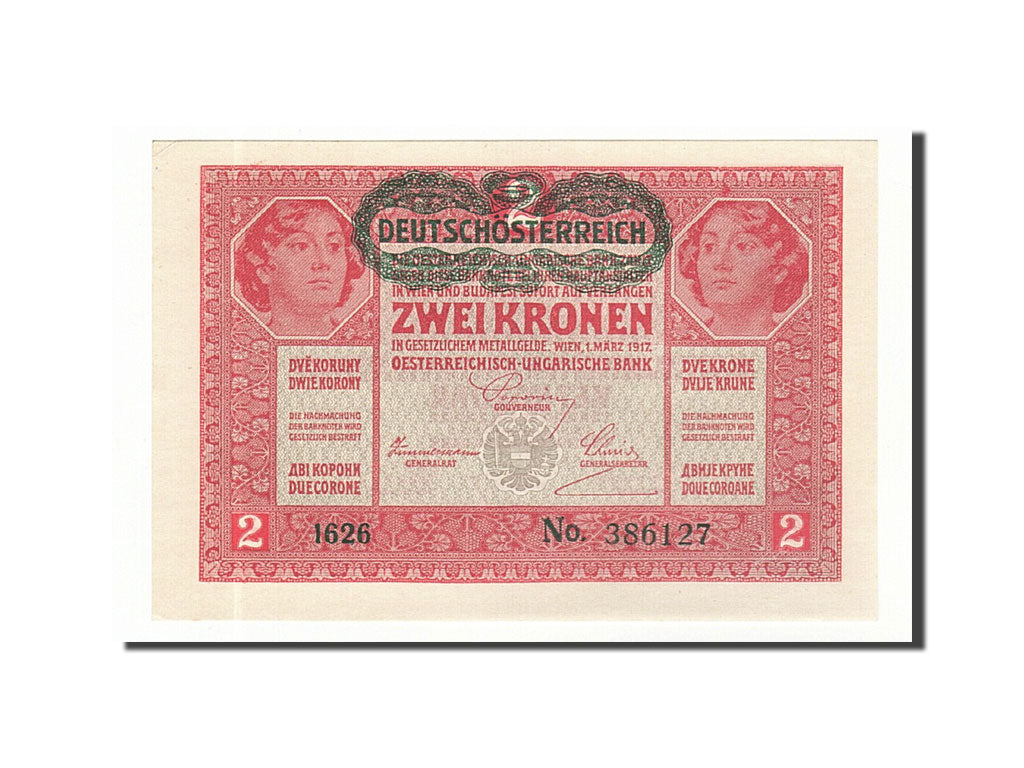 Banconote, Austria, 2 Kronen, 1919, SPL