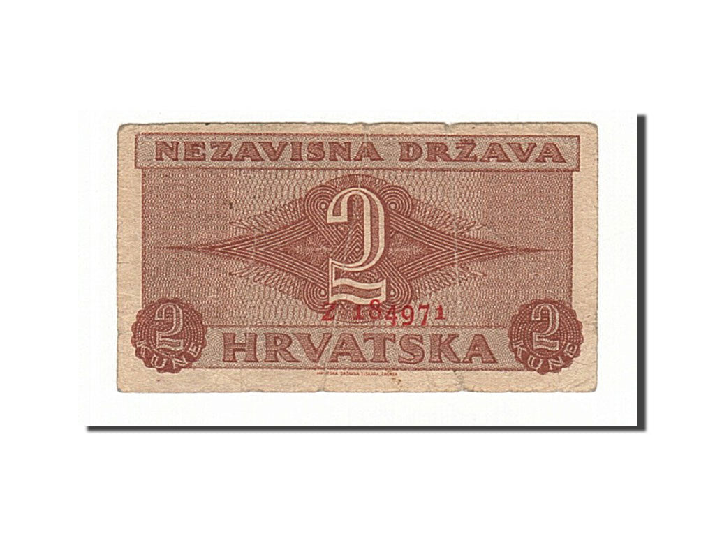 Croatia, 2 Kune, 1942, KM #8a, 1942-09-25, VF(20-25), Z184971