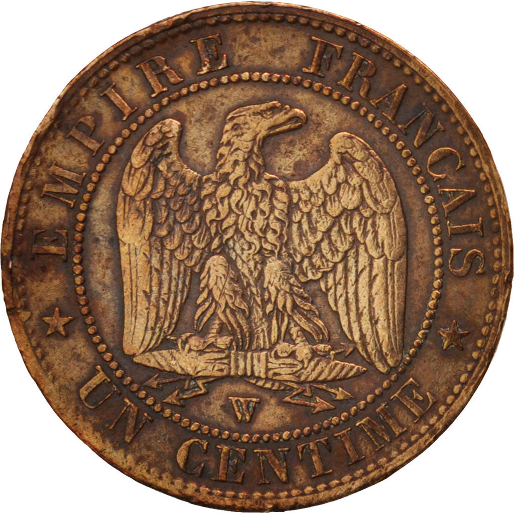 France, Napoleon III, Centime, 1853, Lille, VF(30-35), Bronze, KM 775.7