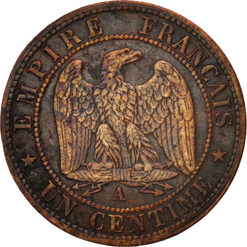 France, Napoleon III, Centime, 1854, Paris, VF(30-35), Bronze, KM 775.1
