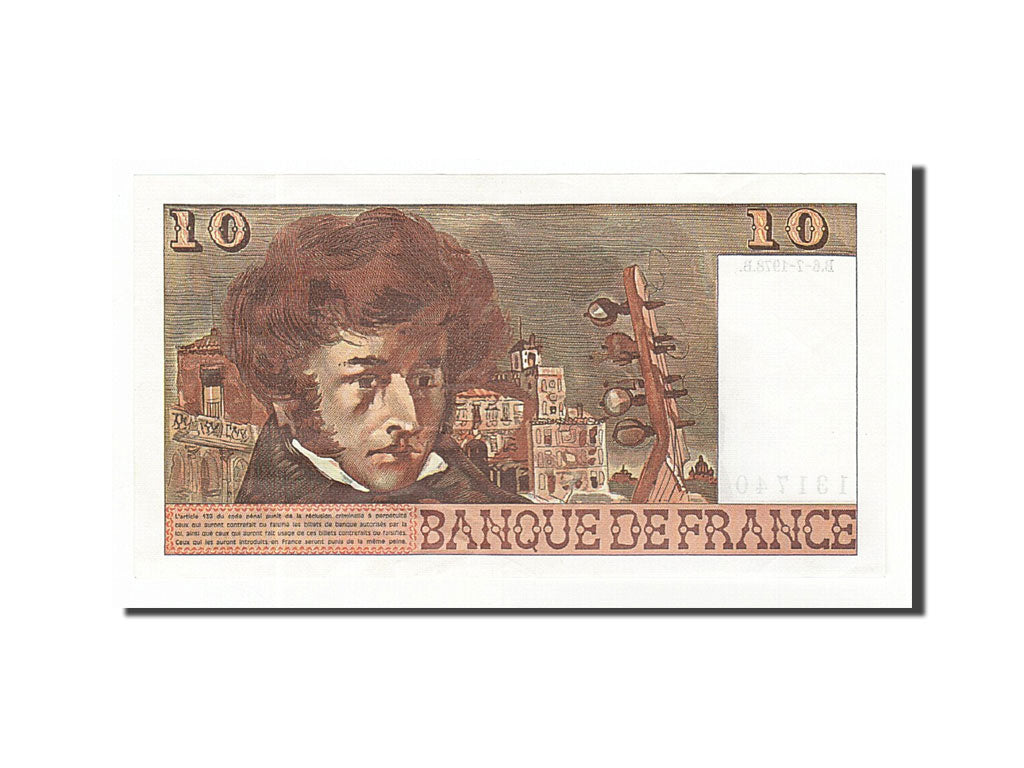 France, 10 Francs, 10 F 1972-1978 ''Berlioz'', 1978, KM #150c, 1978-07-06,...