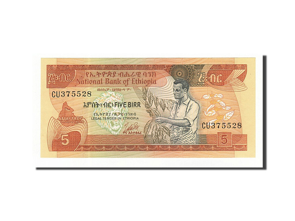 Geldschein, Äthiopien, 5 Birr, 1976, UNZ