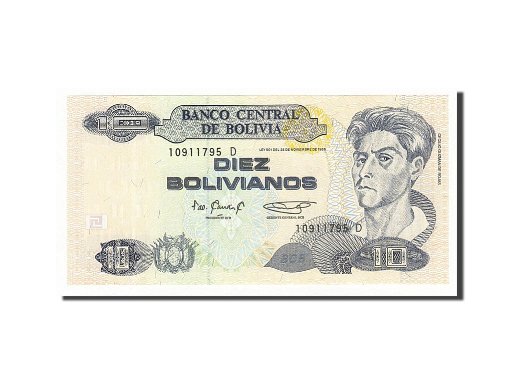 Bolivia, 10 Bolivianos, 1995, KM #218, UNC(65-70), 10911795D