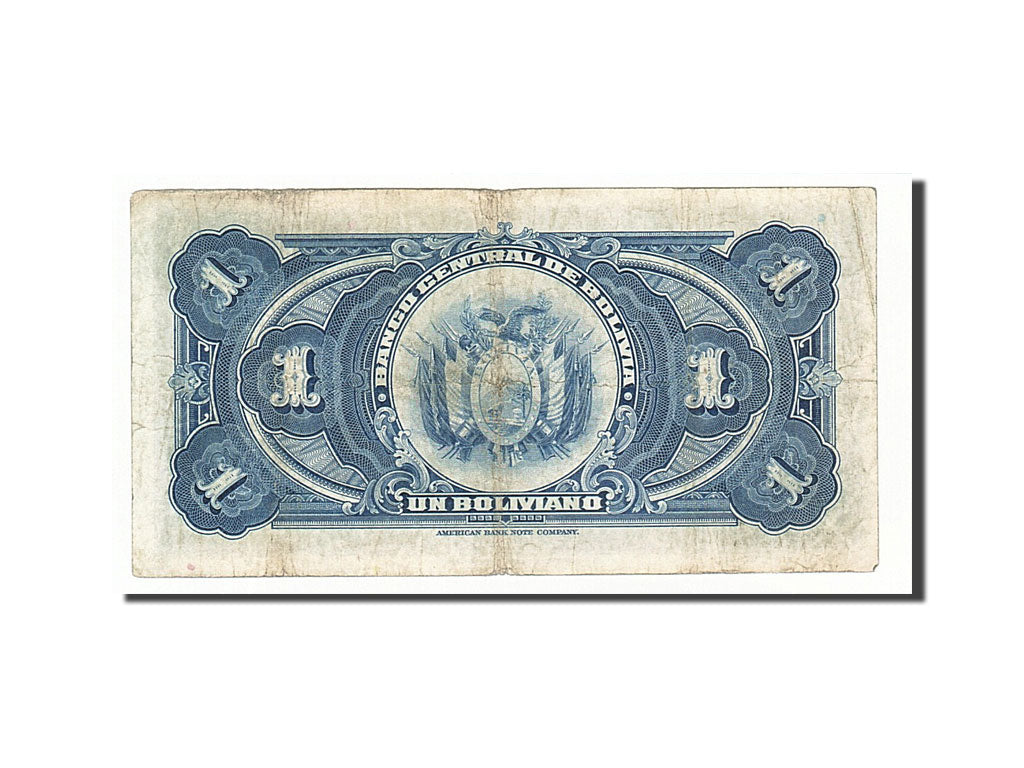 Bolivia, 1 Boliviano, 1928, KM #118a, 1928-07-20, EF(40-45), 024573