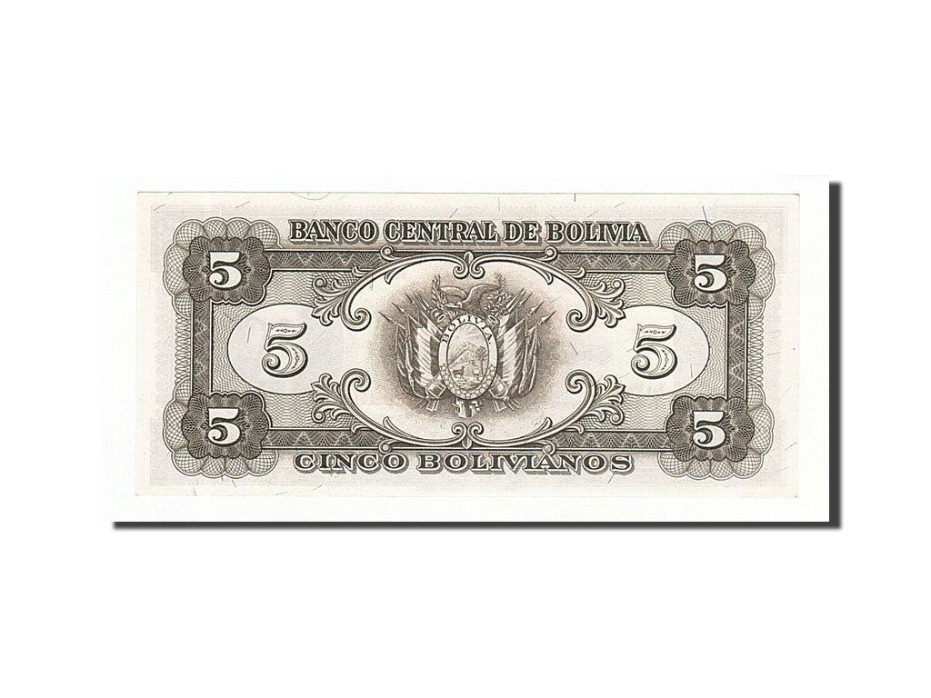 Bolivia, 5 Bolivianos, 1945, KM #138a, 1945-12-20, UNC(65-70), 808199