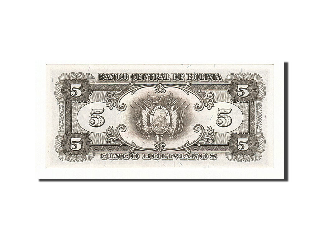 Banknote, Bolivia, 5 Bolivianos, 1945, 1945-12-20, UNC(65-70)