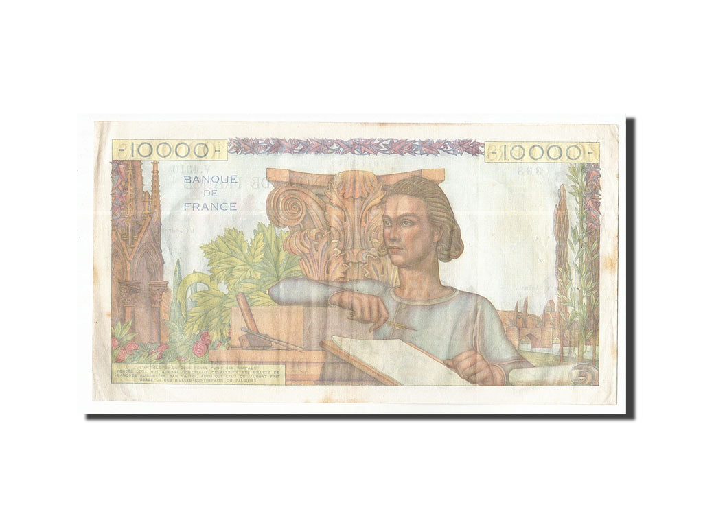 Banconote, Francia, 10,000 Francs, 10 000 F 1945-1956 ''Génie Français''