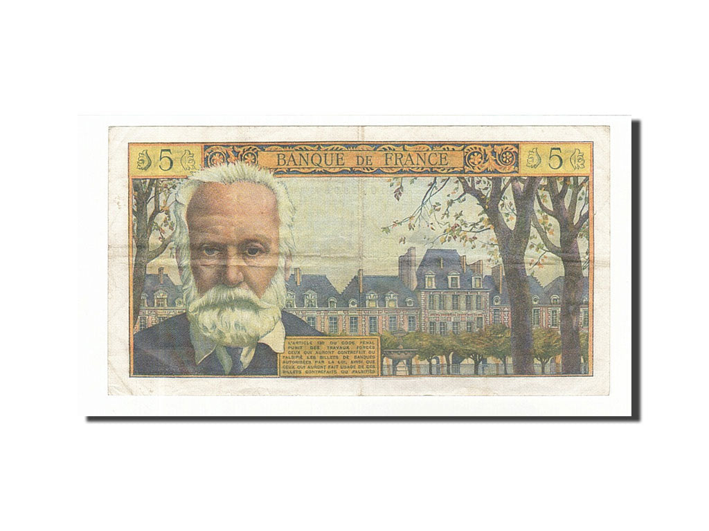 Billet, France, 5 Nouveaux Francs, 5 NF 1959-1965 ''Victor Hugo'', 1964