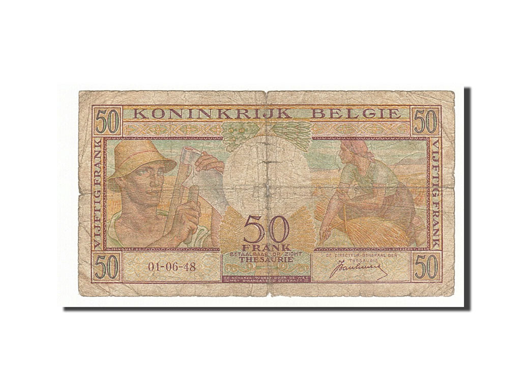Banknote, Belgium, 50 Francs, 1948, 1948-06-01, F(12-15)