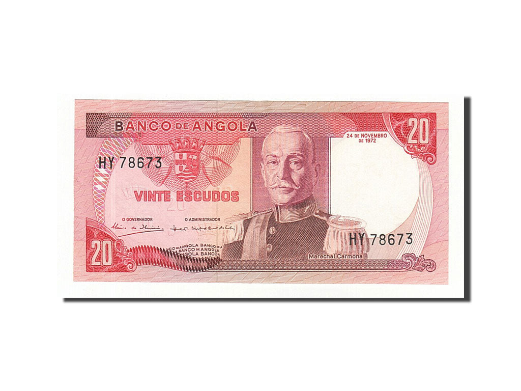 Banknote, Angola, 20 Escudos, 1972, 1972-11-24, UNC(63)