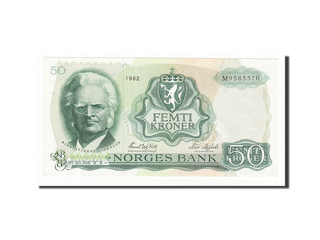 Norway, 50 Kroner, 1982, KM #37d, AU(55-58), M9585570