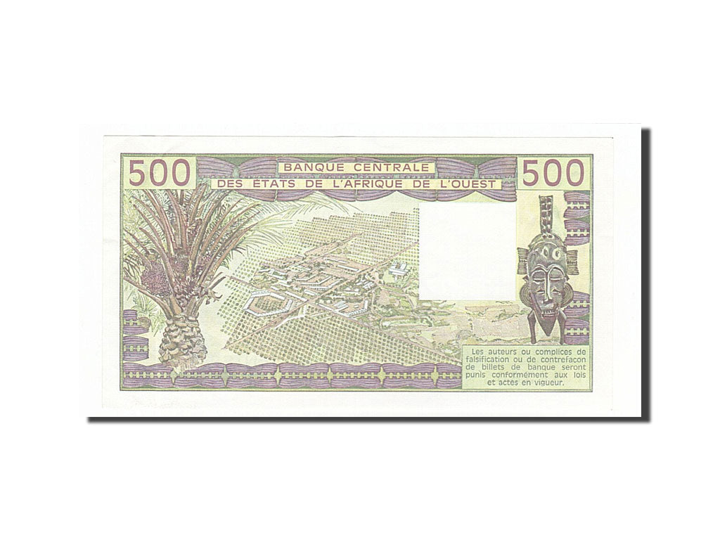 Banknote, West African States, 500 Francs, 1989, UNC(60-62)