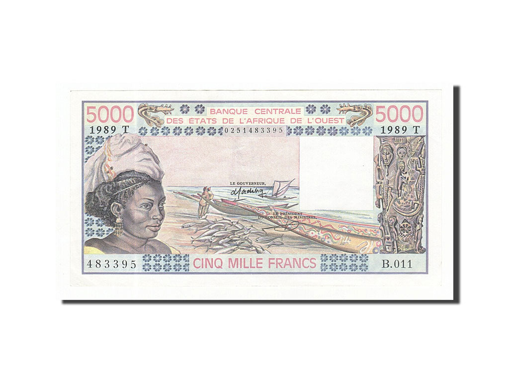 West African States, 500 Francs, 1989, KM #806Td, UNC(63), 483395