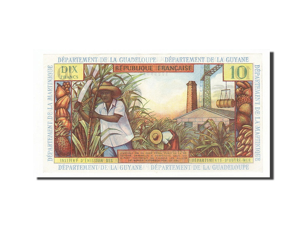 Banknote, French Antilles, 10 Francs, 1964, UNC(63)