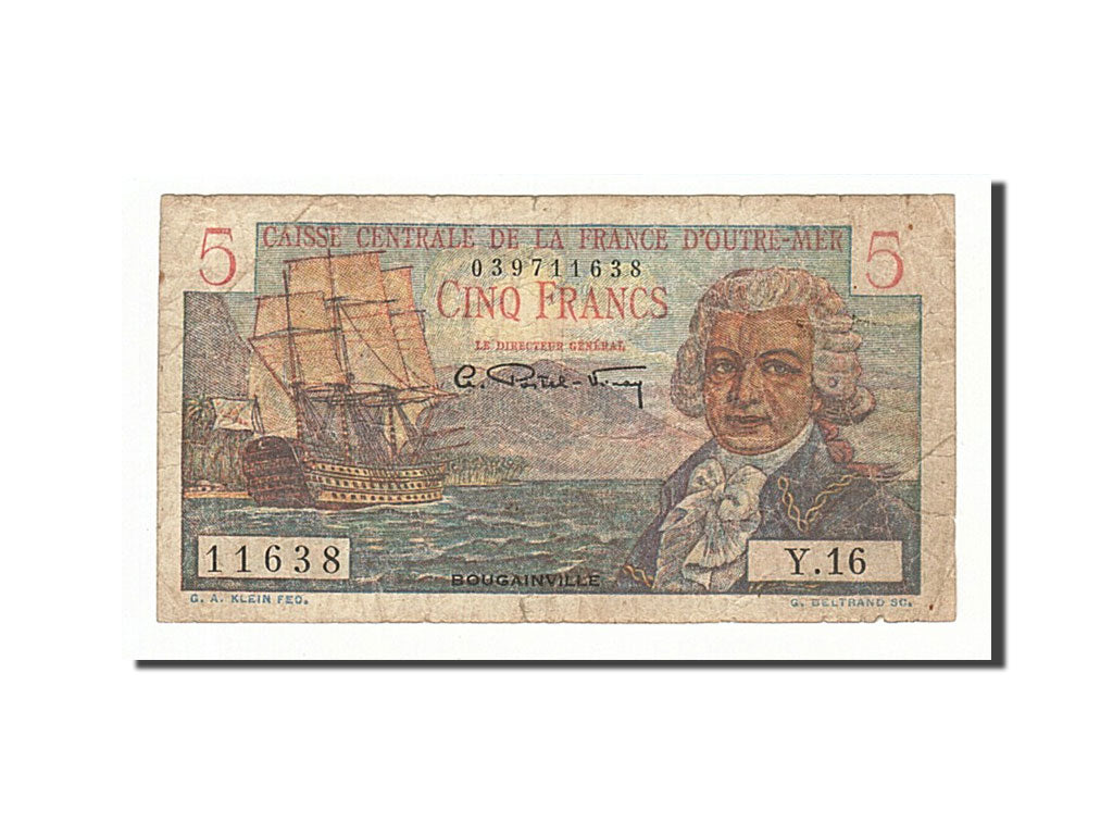 French Equatorial Africa, 5 Francs, 1947, KM #20B, VF(20-25), Y.16