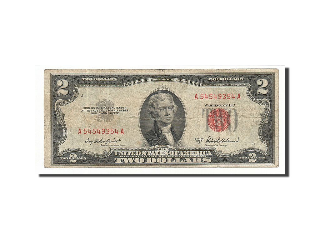 United States, Two Dollars, 1953, KM #1622, VF(20-25), A54549354A