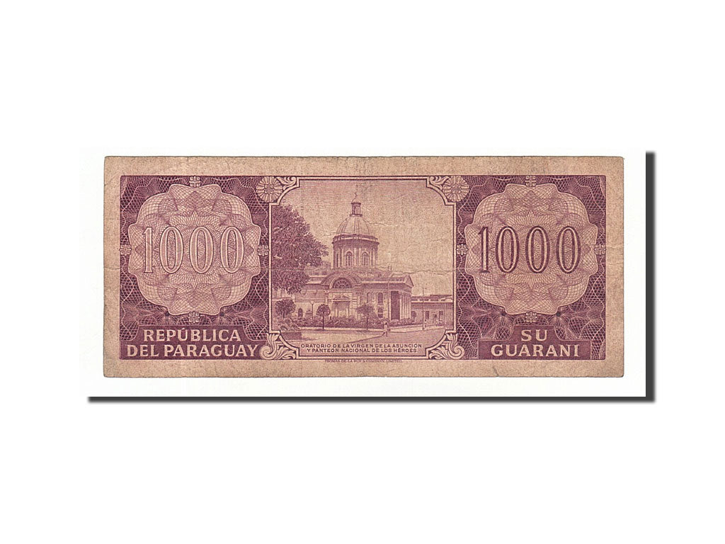 Paraguay, 1000 Guaraníes, 1952, KM #201a, VG(8-10), A55510625
