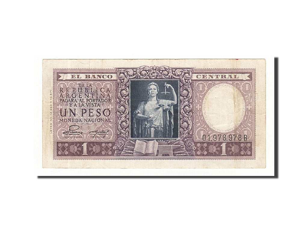 Banknote, Argentina, 1 Peso, 1952, EF(40-45)