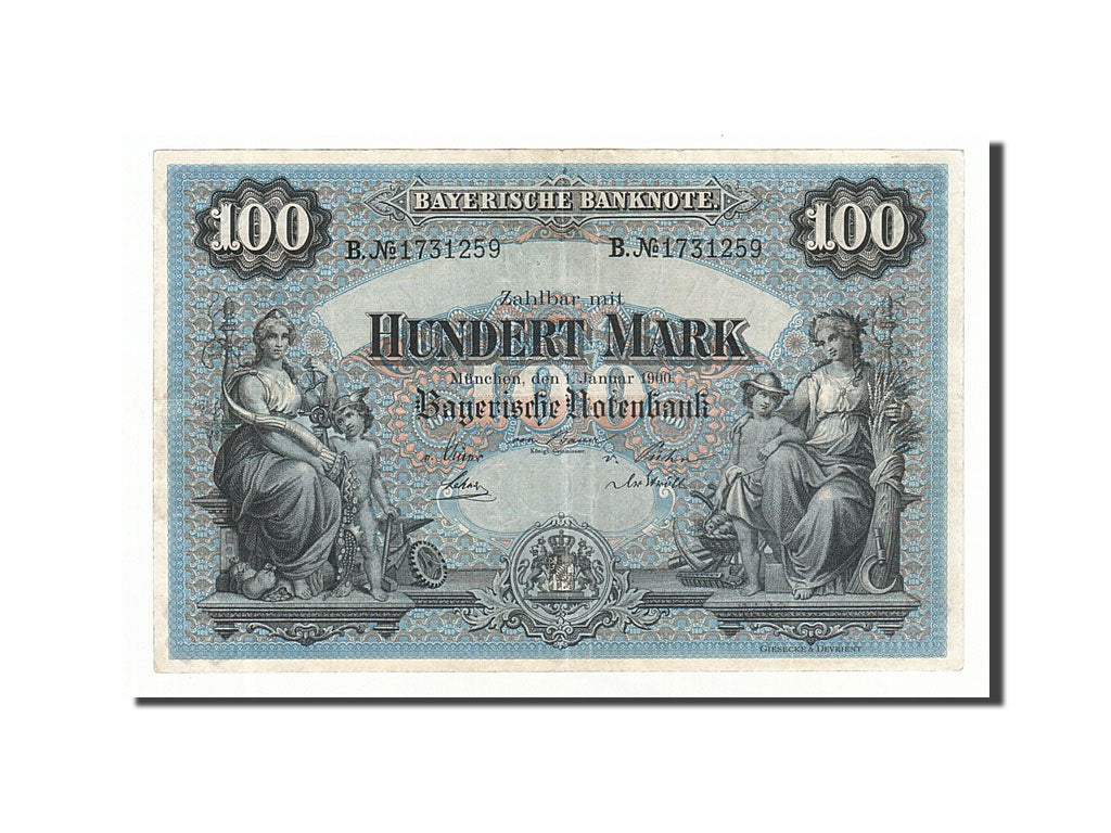 German States, 100 Mark, 1900, KM #S922, 1900-01-01, EF(40-45), B1731259