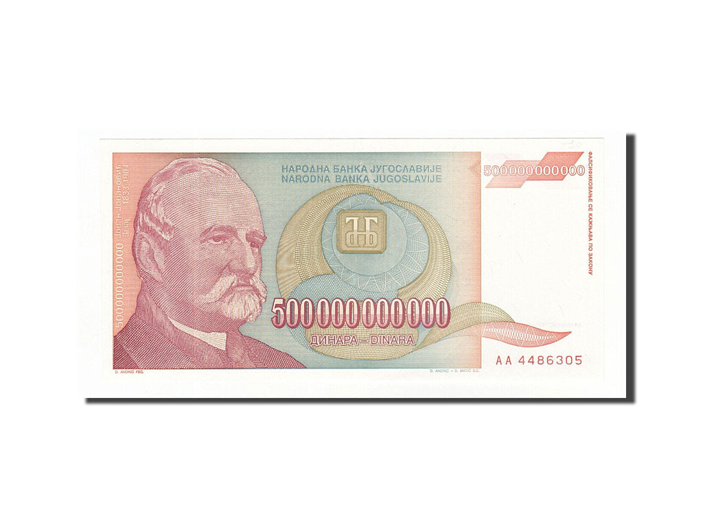 Yugoslavia, 500,000,000,000 Dinara, 1993, KM #137a, UNC(65-70), AA4486305