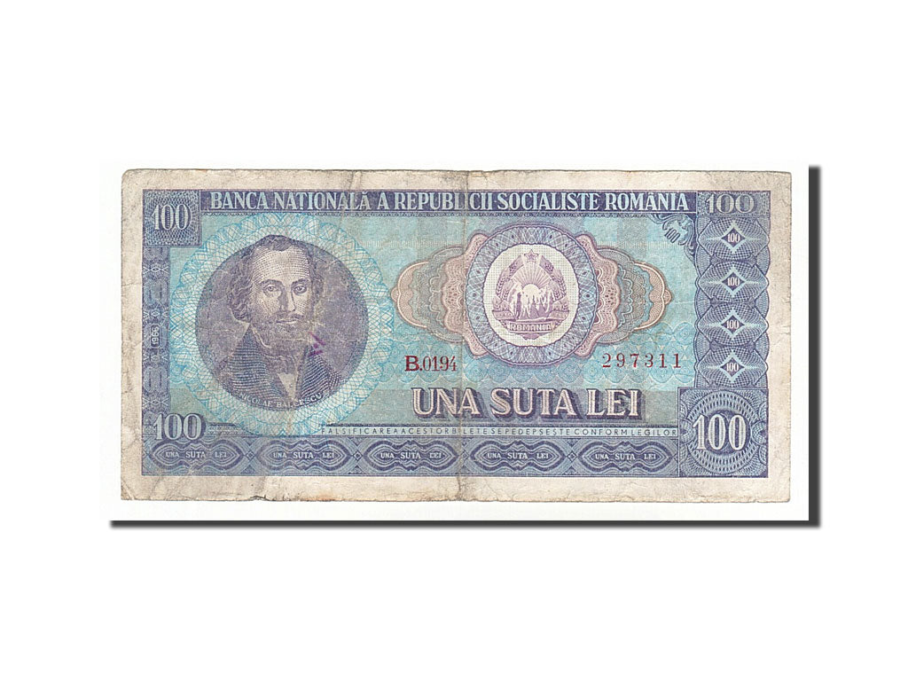 Banknote, Romania, 100 Lei, 1966, VF(20-25)