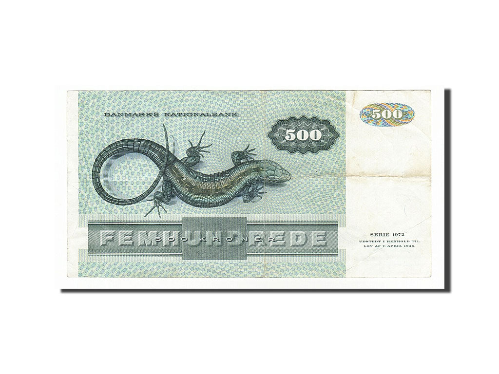 Denmark, 500 Kroner, 1972, KM #52d, EF(40-45), C0882K