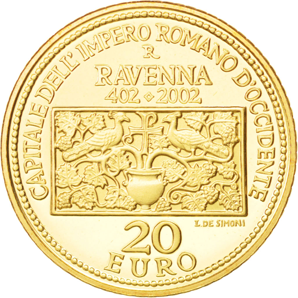 San Marino, 20 Euro, 2002, Rome, MS(65-70), Gold, KM:460