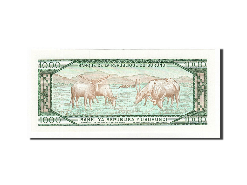 Burundi, 1000 Francs, 1991, KM #31d, 1991-10-01, UNC(63), AB792527
