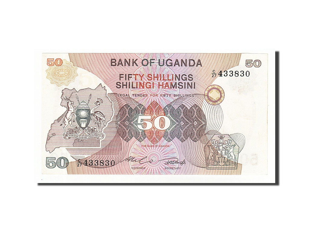 Uganda, 50 Shillings, 1982, KM #18a, UNC(65-70), C/27 433830