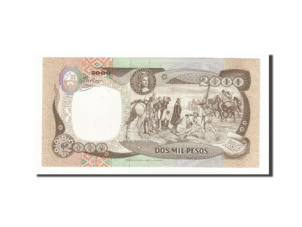 Colombia, 2000 Pesos, 1994, KM #439b, 1994-11-01, UNC(63), 18479339