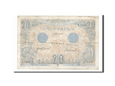 Billete, Francia, 20 Francs, 20 F 1905-1913 ''Bleu'', 1912, 1912-04-25, BC+