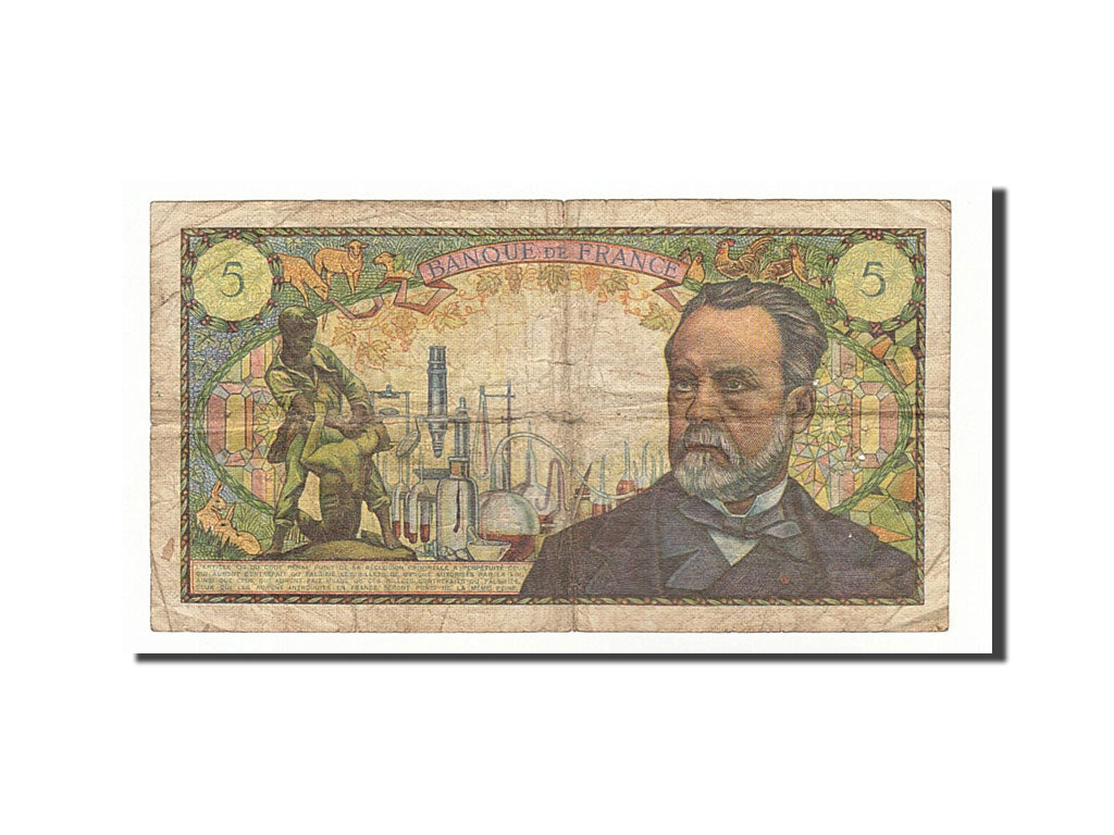 Billet, France, 5 Francs, 5 F 1966-1970 ''Pasteur'', 1969, 1969-06-05, TB