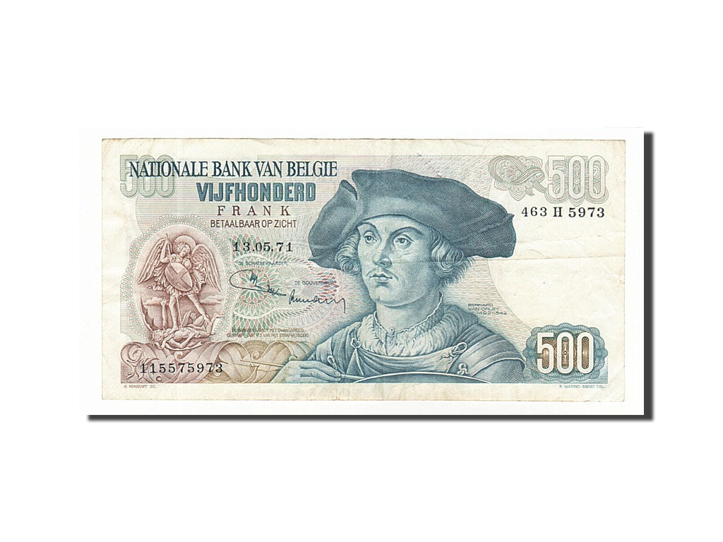 Belgium, 500 Francs, 1971, KM #135a, 1971-05-13, AU(50-53), 463H5973