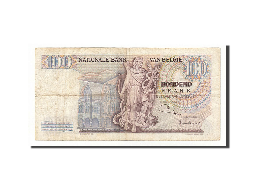 Banknote, Belgium, 100 Francs, 1972, 1972-03-16, VF(30-35)