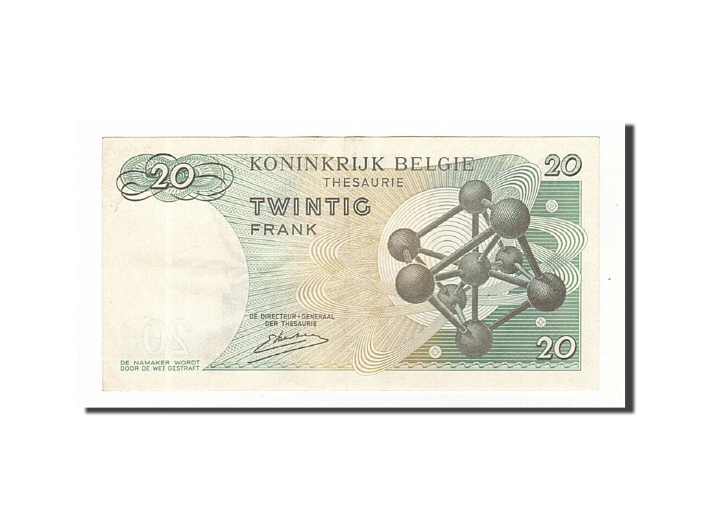 Banknote, Belgium, 20 Francs, 1964, 1964-06-15, AU(55-58)